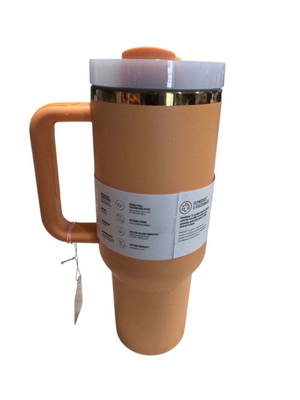 Stanley Orange Quencher H2.0 Tumbler with Handle - Picture 2 of 3